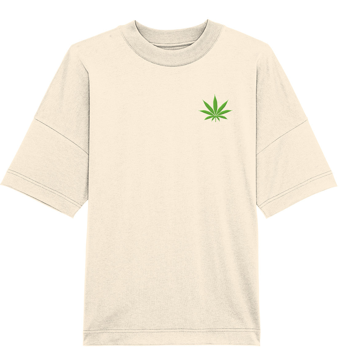 Canna Fashion - Cannabis Leaf green - Organic Oversize Shirt (Stick)