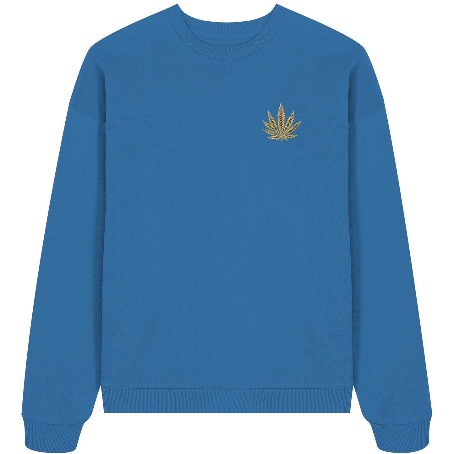 Canna Fashion - Cannabis Leaf beige/black - Organic Oversize Sweatshirt (Stick)