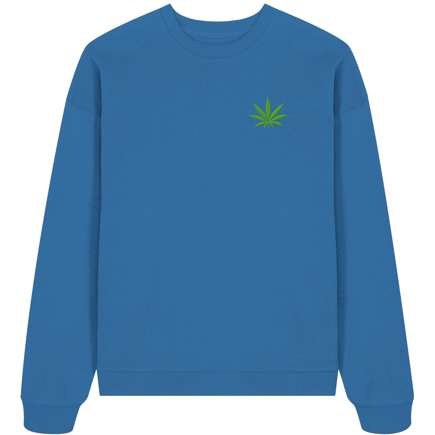 Canna Fashion - Cannabis Leaf green - Organic Oversize Sweatshirt (Stick)
