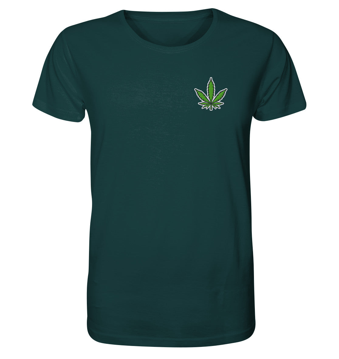 Canna Fashion - Cannabis Leaf green/white/black - Organic Shirt (Stick)