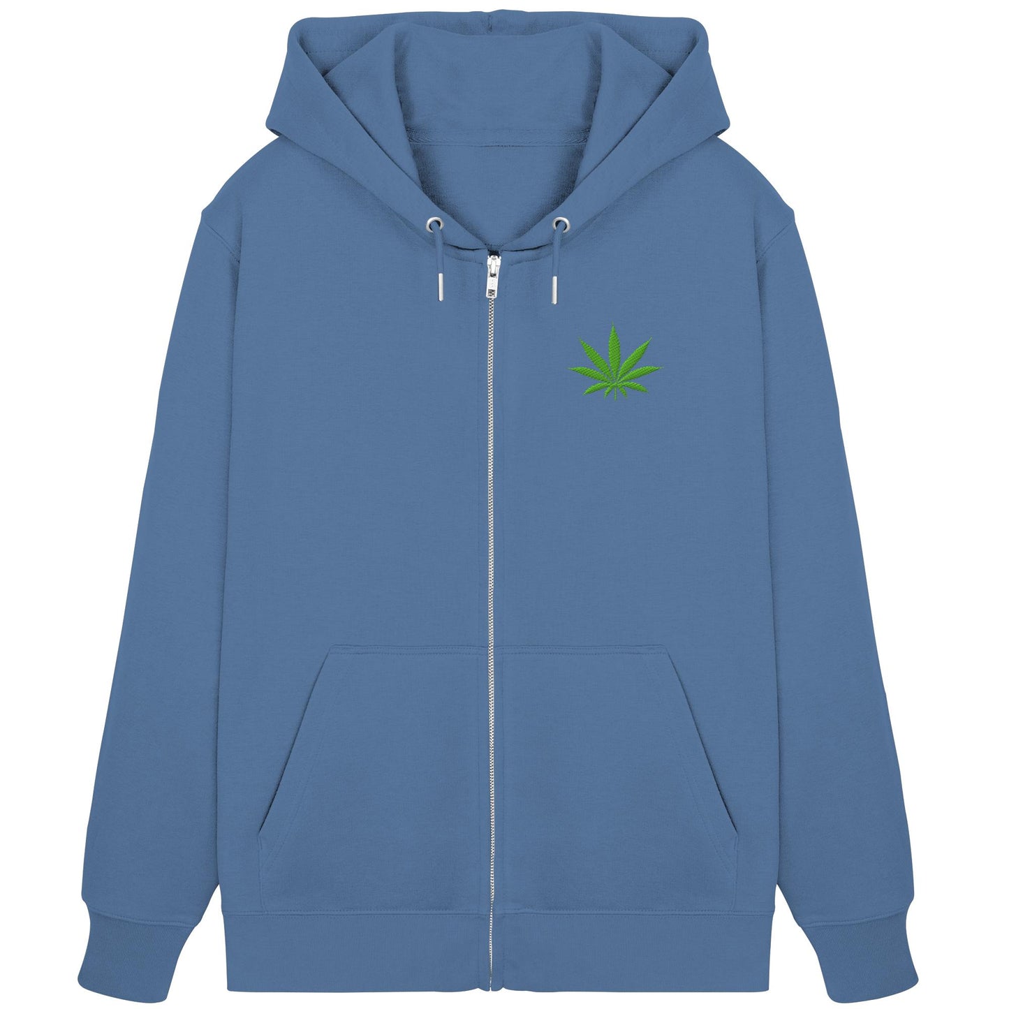 Canna Fashion - Cannabis Leaf green - Organic Zipper (Stick)