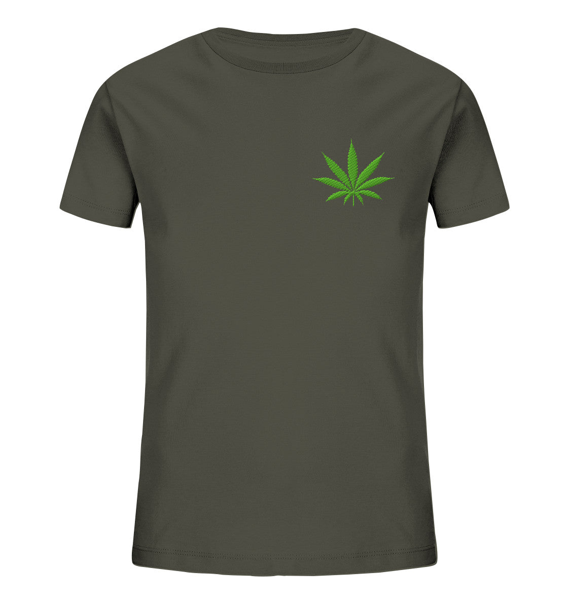 Canna Fashion - Cannabis Leaf green - Kids Organic Shirt (Stick)