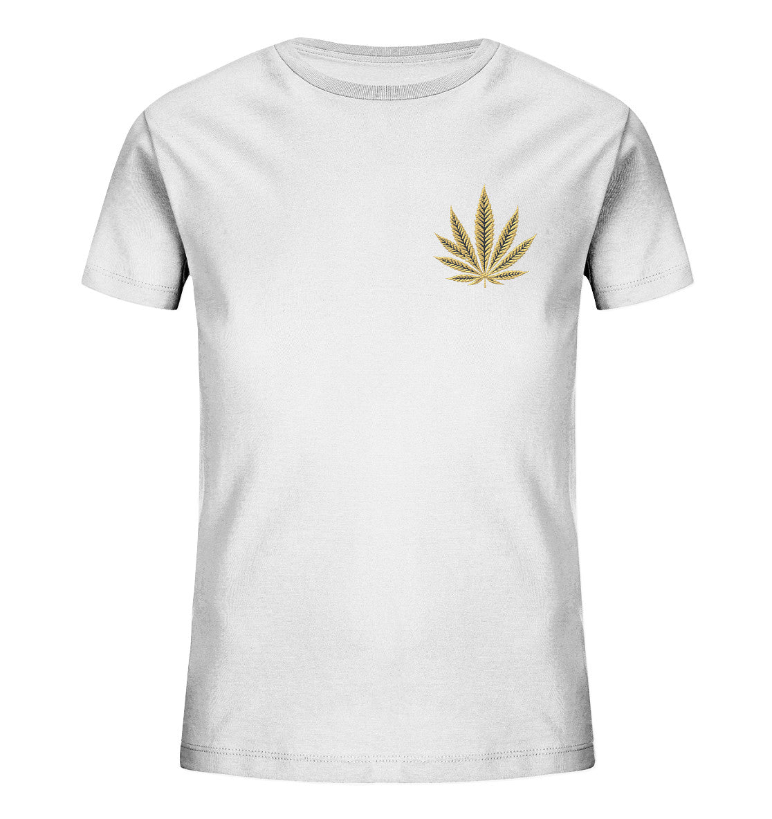 Canna Fashion - Cannabis Leaf beige/black - Kids Organic Shirt (Stick)