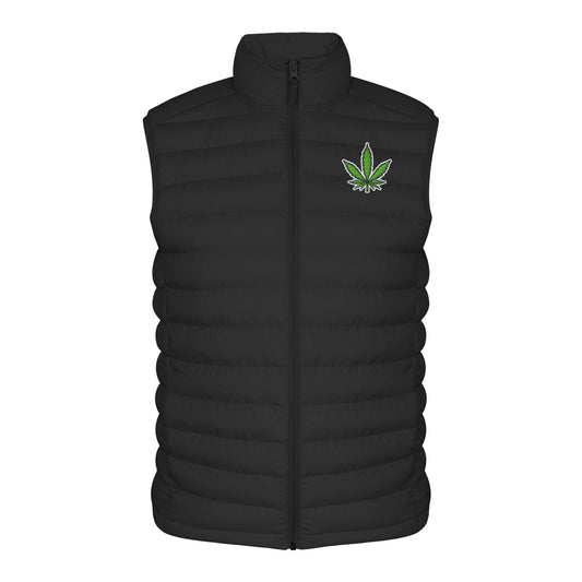 Canna Fashion - Cannabis Leaf green/white/black - Organic Bodywarmer