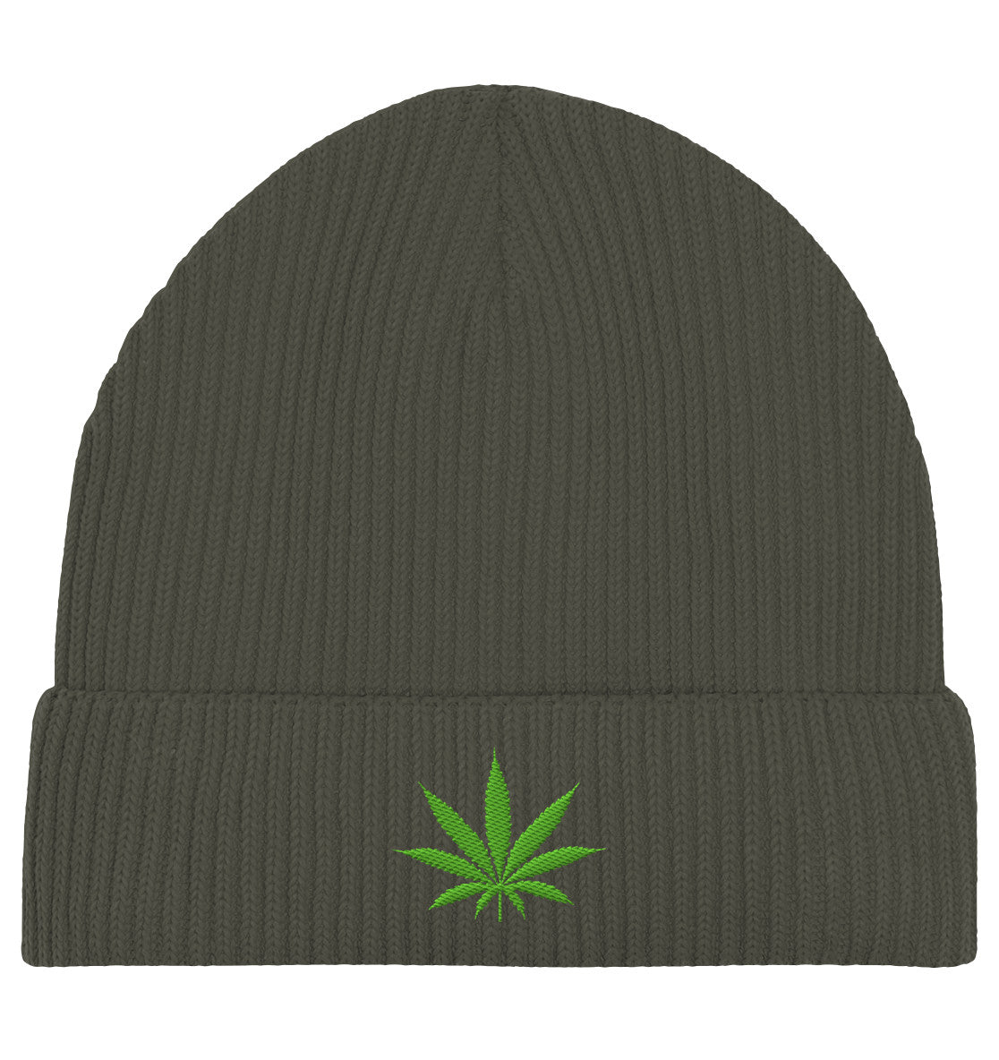 Canna Fashion - Cannabis Leaf green - Organic Fisherman Beanie