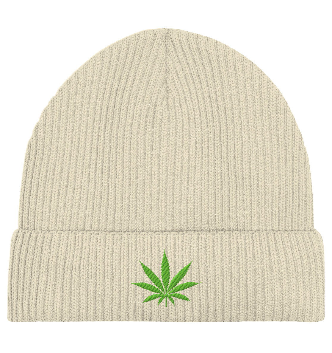 Canna Fashion - Cannabis Leaf green - Organic Fisherman Beanie