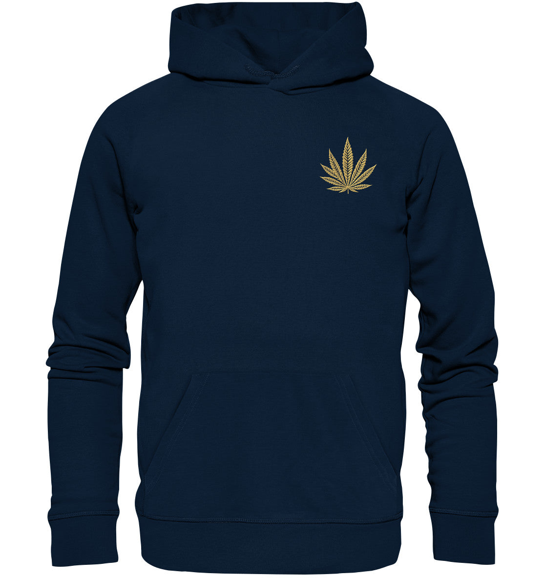 Canna Fashion - Cannabis Leaf beige/black - Organic Hoodie (Stick)