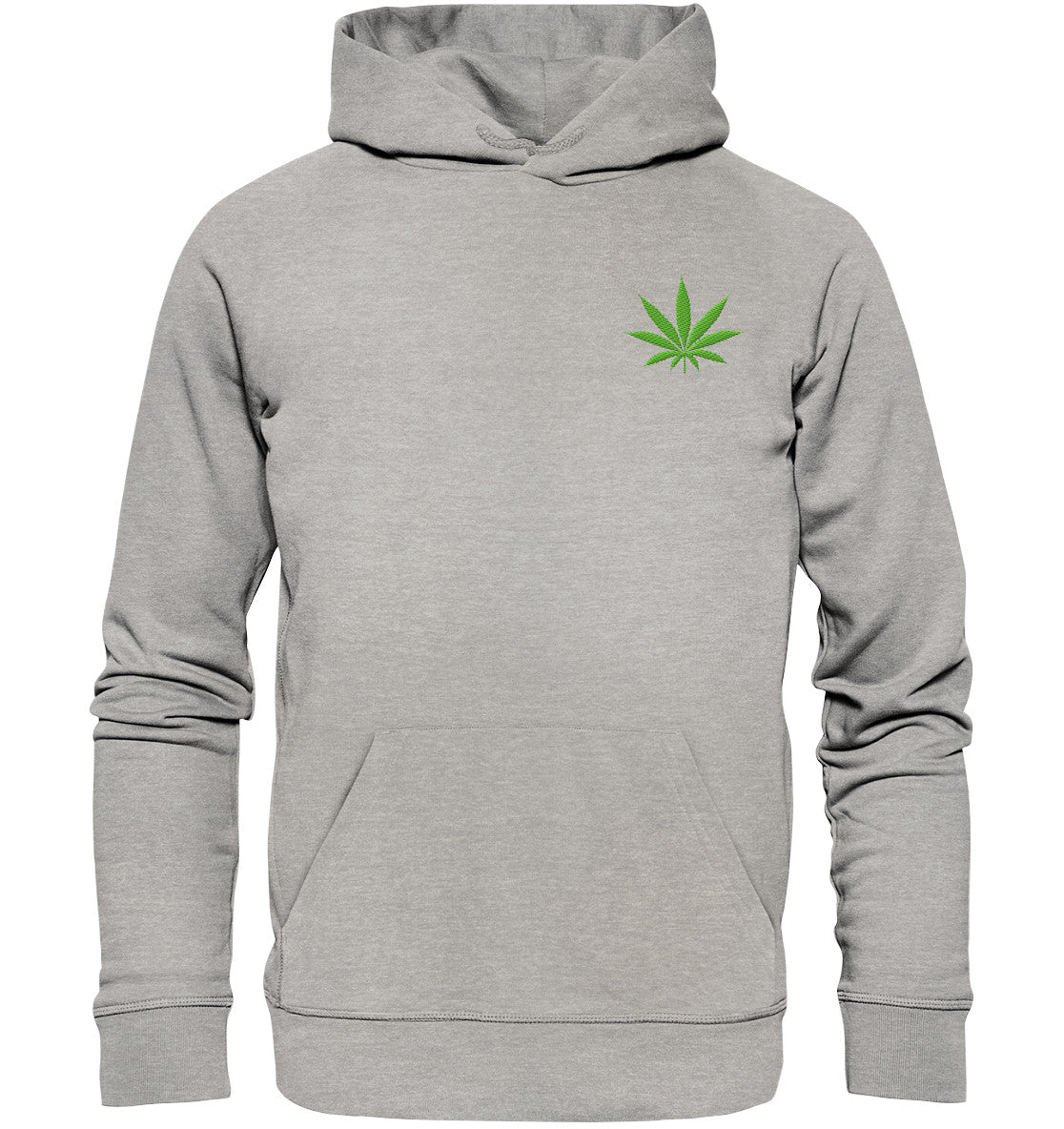 Canna Fashion - Cannabis Leaf green - Organic Hoodie (Stick)