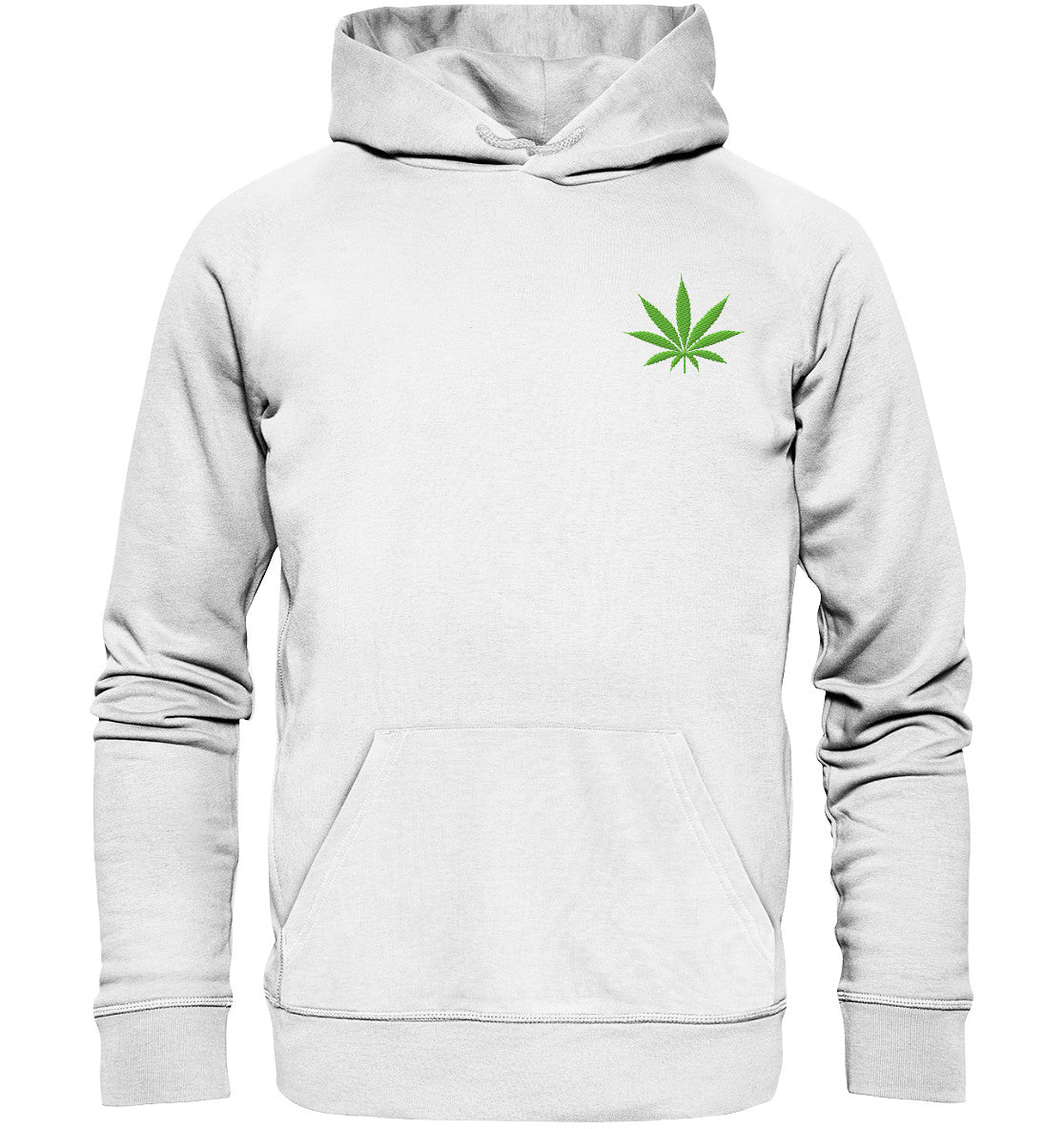 Canna Fashion - Cannabis Leaf green - Organic Hoodie (Stick)