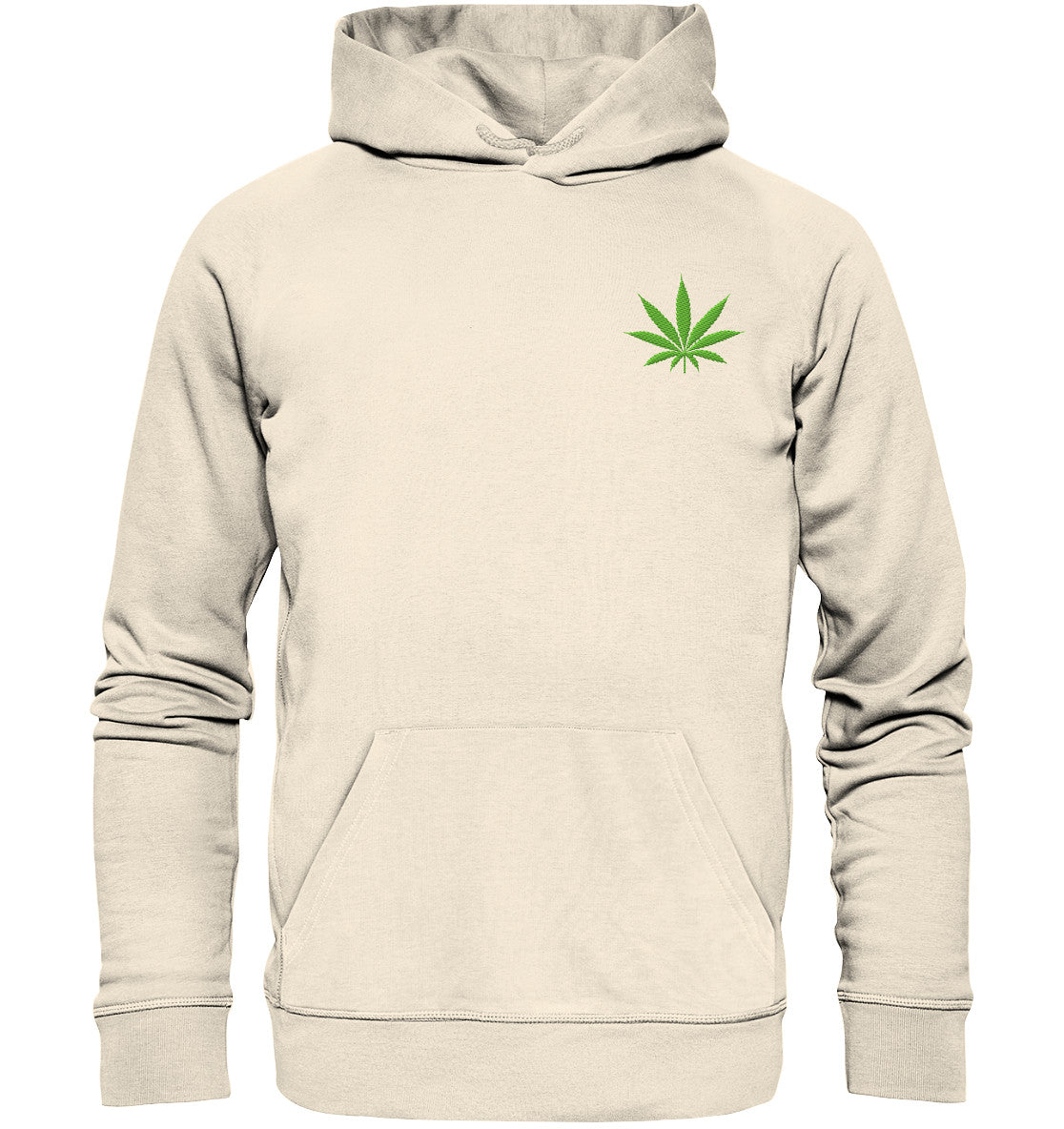 Canna Fashion - Cannabis Leaf green - Organic Hoodie (Stick)