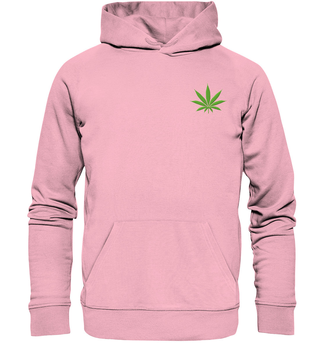 Canna Fashion - Cannabis Leaf green - Organic Hoodie (Stick)