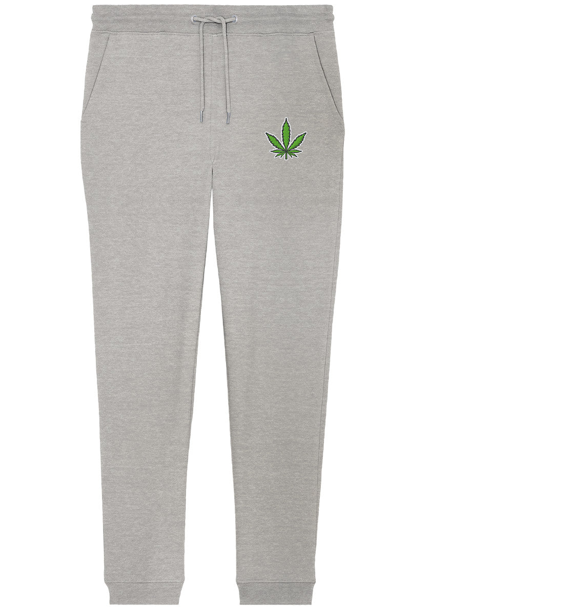 Canna Fashion - Cannabis Leaf green/white/black - Organic Jogger Pants (Stick)