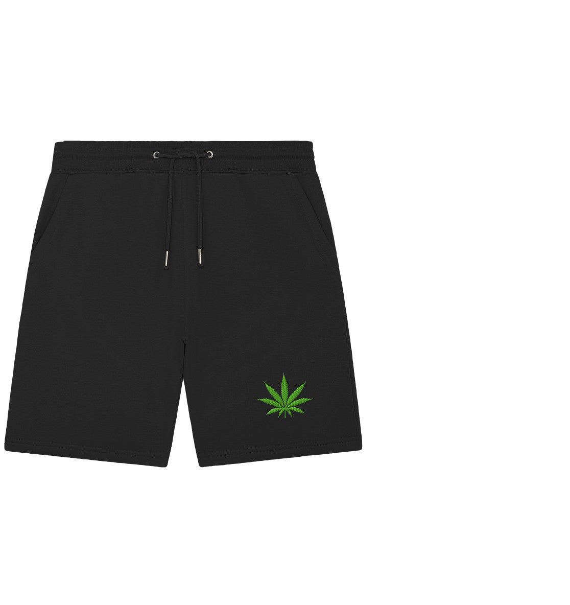 Canna Fashion - Cannabis Leaf green - Organic Jogger Shorts (Stick)