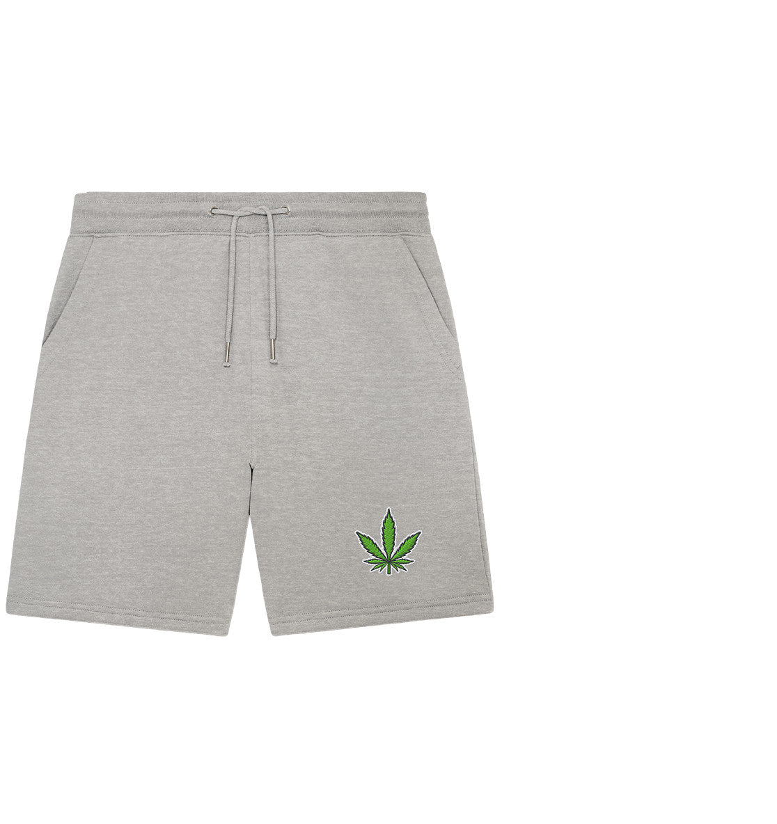 Canna Fashion - Cannabis Leaf green/white/black - Organic Jogger Shorts (Stick)