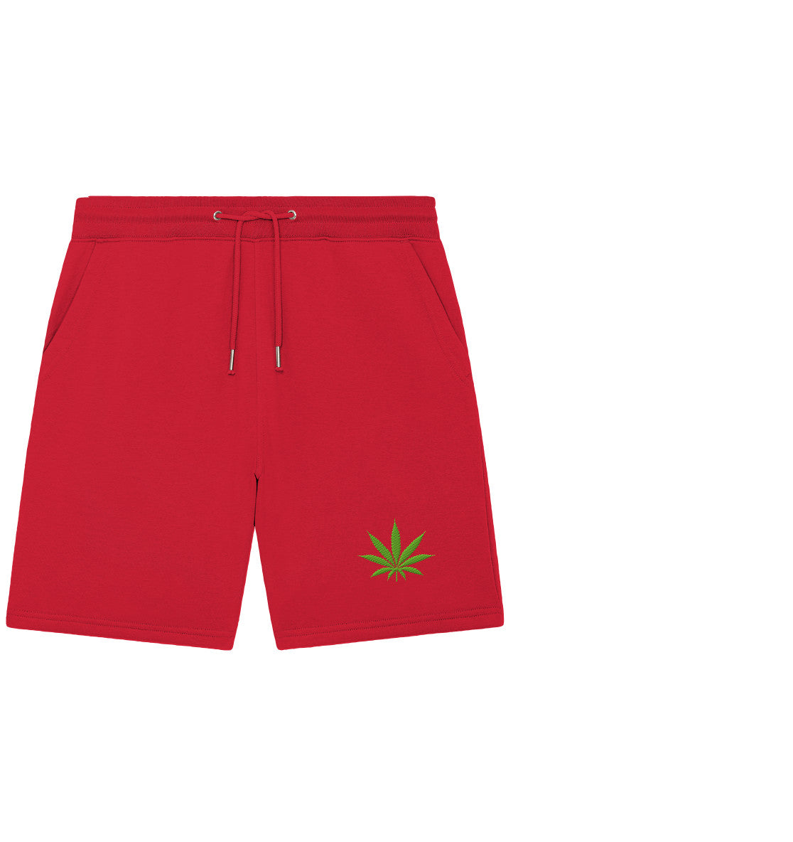 Canna Fashion - Cannabis Leaf green - Organic Jogger Shorts (Stick)