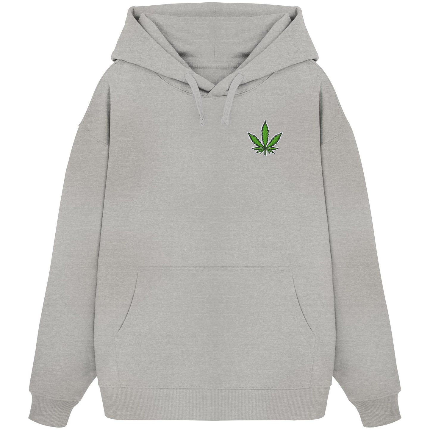 Canna Fashion - Cannabis Leaf green/white/black - Organic Oversize Hoodie (Stick)