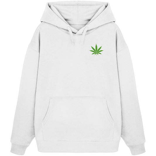 Canna Fashion - Cannabis Leaf green - Organic Oversize Hoodie (Stick)