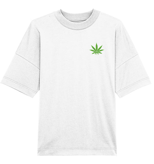 Canna Fashion - Cannabis Leaf green - Organic Oversize Shirt (Stick)