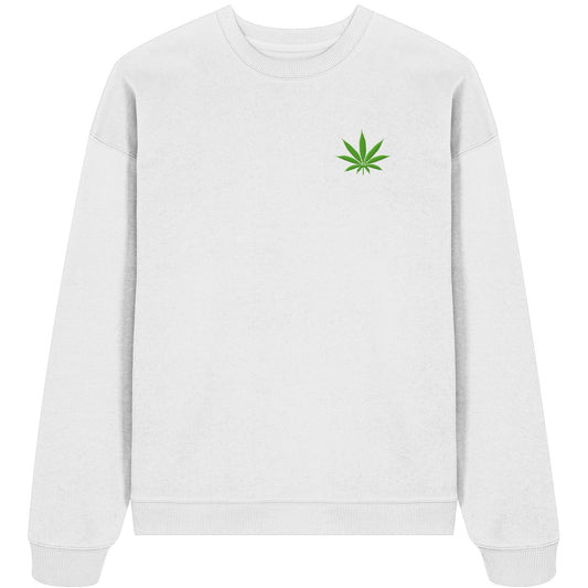 Canna Fashion - Cannabis Leaf green - Organic Oversize Sweatshirt (Stick)