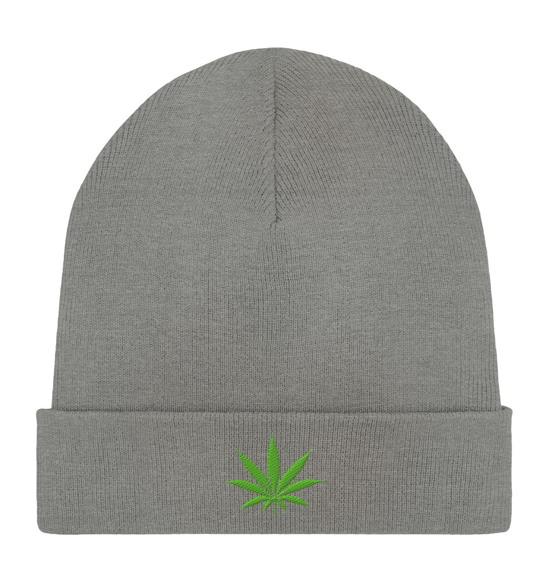 Canna Fashion - Cannabis Leaf green - Organic Rib Beanie