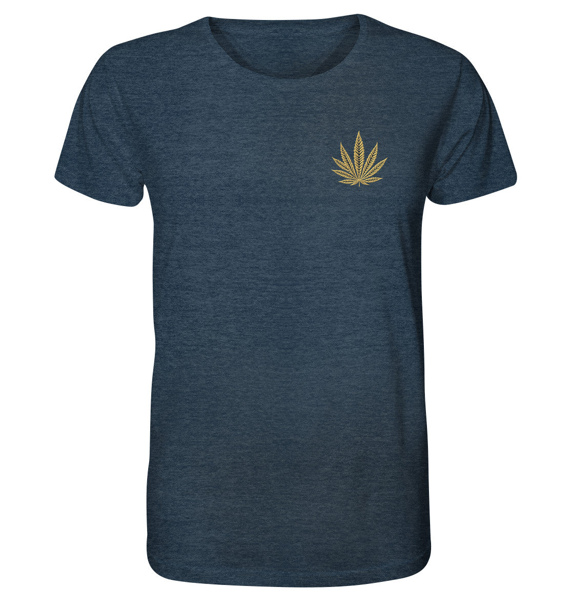 Canna Fashion - Cannabis Leaf beige/black - Organic Shirt (Stick)