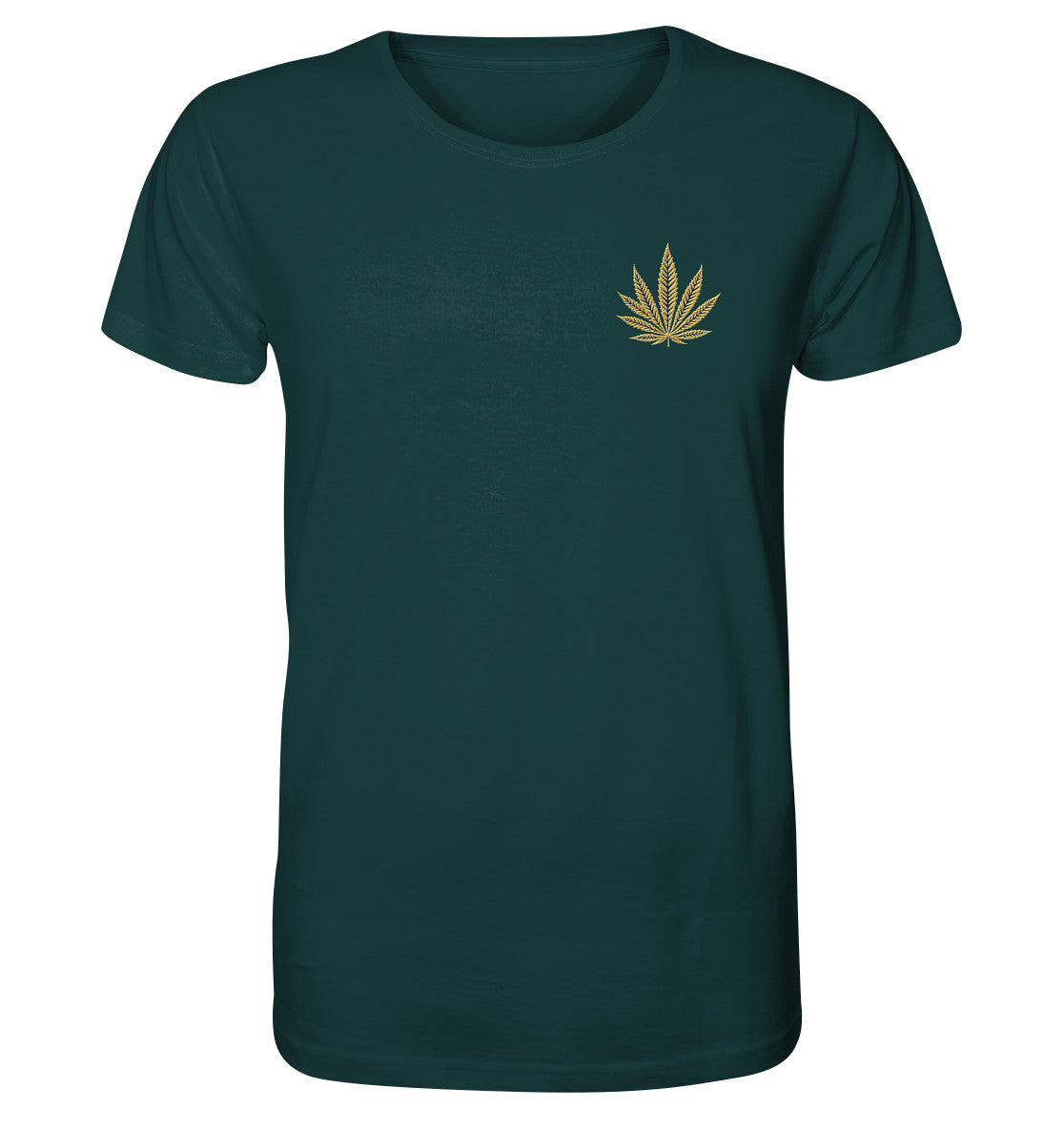 Canna Fashion - Cannabis Leaf beige/black - Organic Shirt (Stick)