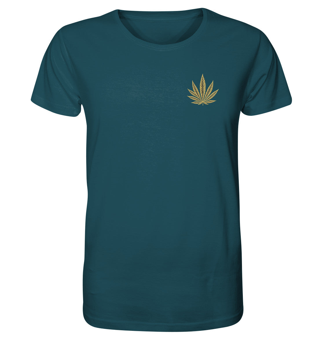 Canna Fashion - Cannabis Leaf beige/black - Organic Shirt (Stick)