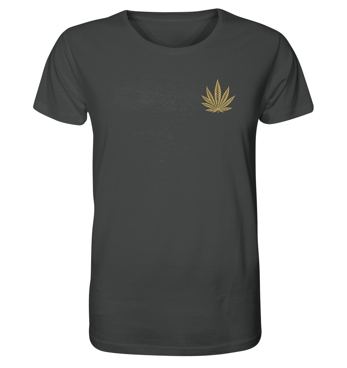 Canna Fashion - Cannabis Leaf beige/black - Organic Shirt (Stick)