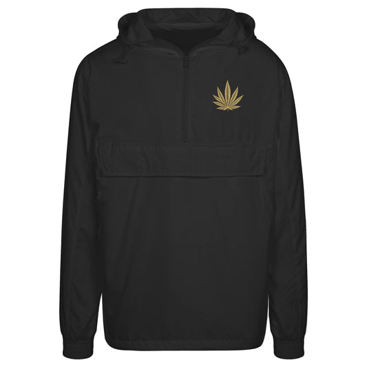 Canna Fashion - Cannabis Leaf beige/black - Urban Windbreaker